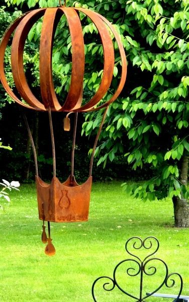 Preview: Heißluftballon - 3D Gartendeko aus Edelrost